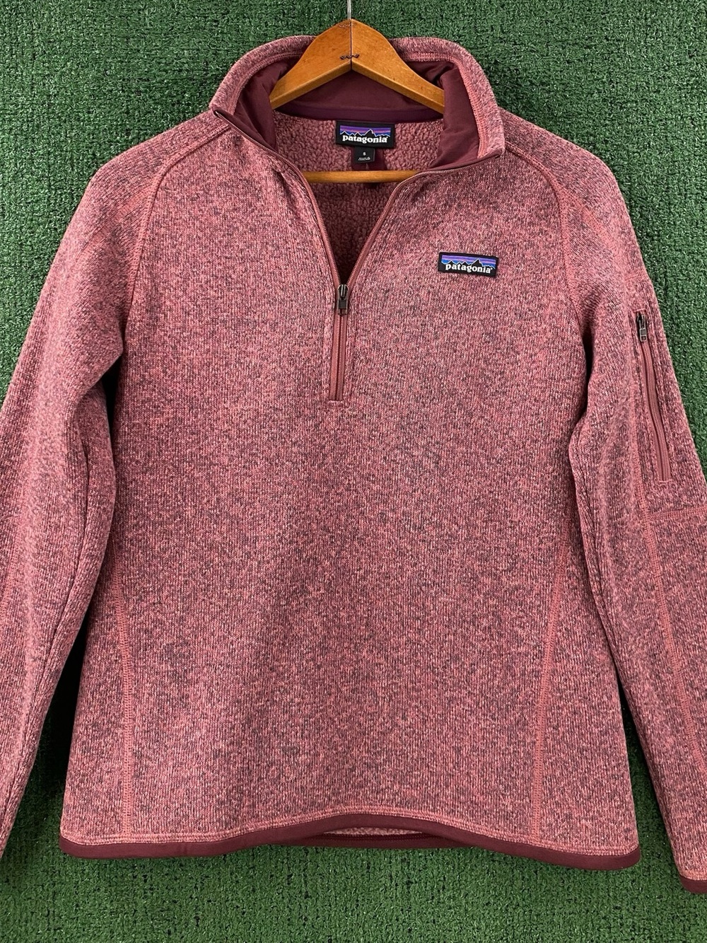 Patagonia 1/4 Zip Better Sweater Kiln Pink Fleece Pullover Jacket Women’s Small